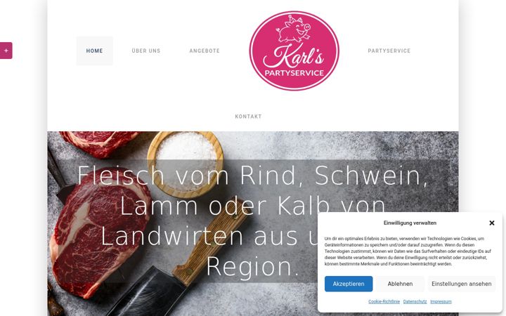 Screenshot of karls-partyservice.de