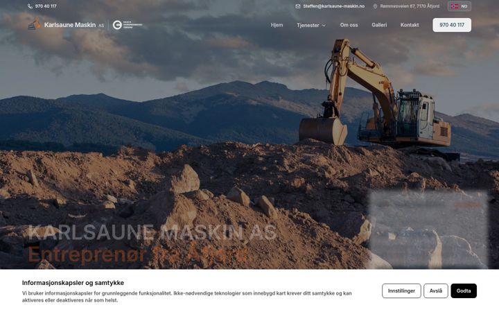 Screenshot of karlsaunemaskin.no