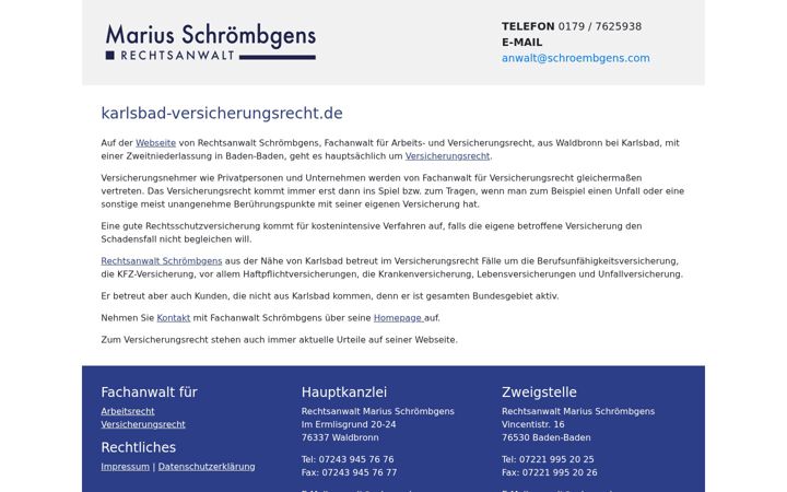 Screenshot of karlsbad-arbeitsrecht.de