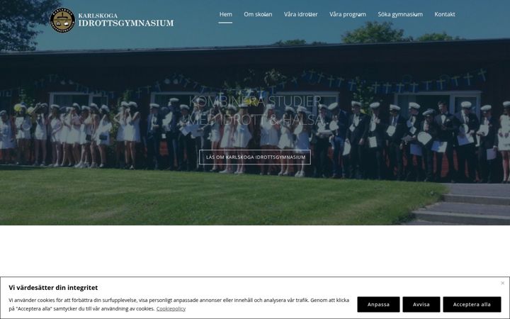 Screenshot of karlskogagymnasium.se