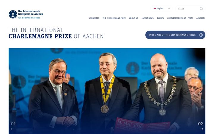 Screenshot of karlspreis.de