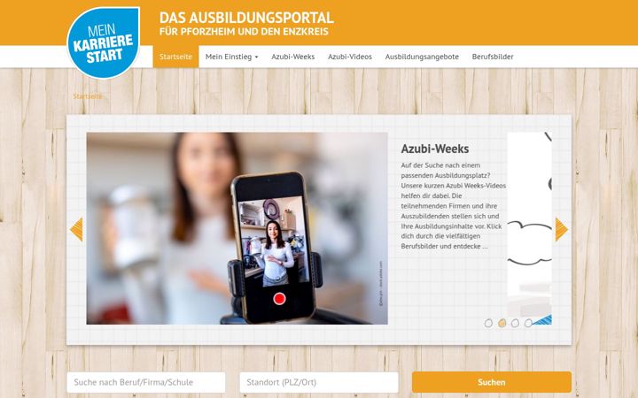 Screenshot of karlsruhe-ausbildung.de