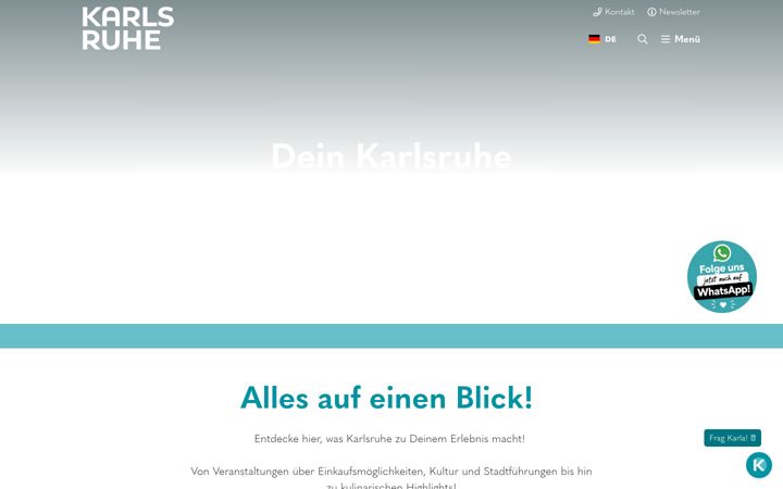 Screenshot von karlsruhe-erleben.de