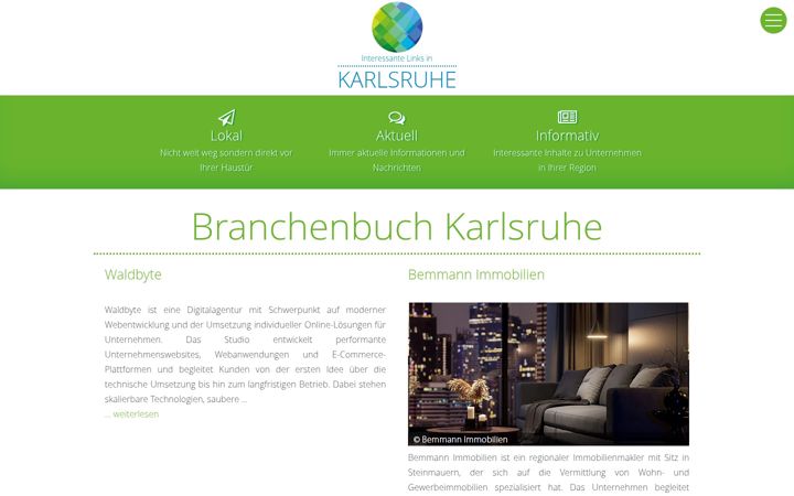 Screenshot of karlsruhe-links.info