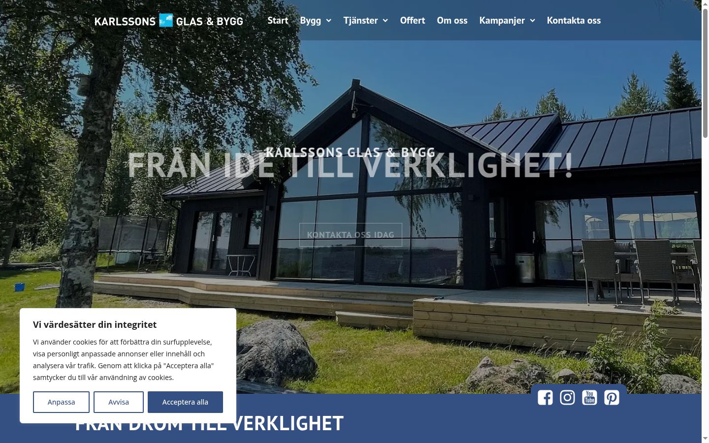 Screenshot tal-banner tal-kunsens muri qabel kwalunkwe interazzjoni