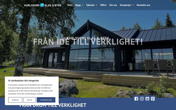Screenshot of karlssonsglas.se