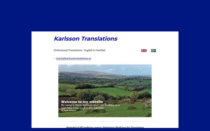 Screenshot of karlssontranslations.se