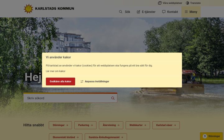 Screenshot of karlstad.se