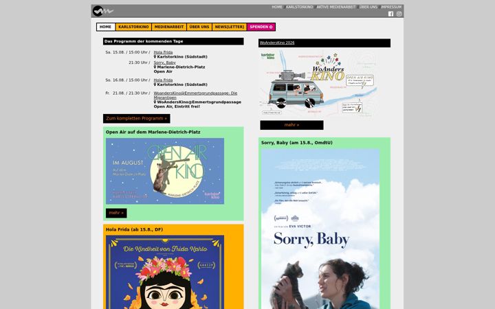 Screenshot of karlstorkino.de