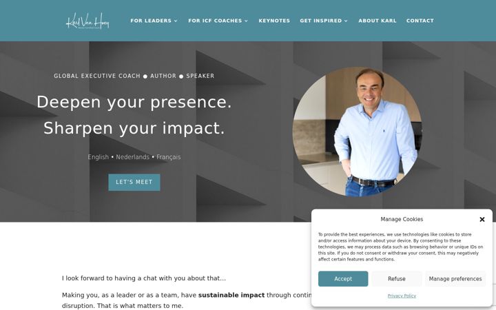 Screenshot of karlvanhoey.com