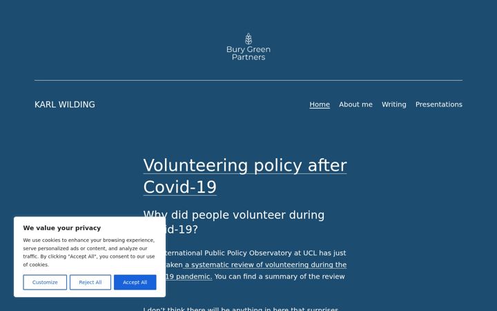 Screenshot of karlwilding.org.uk