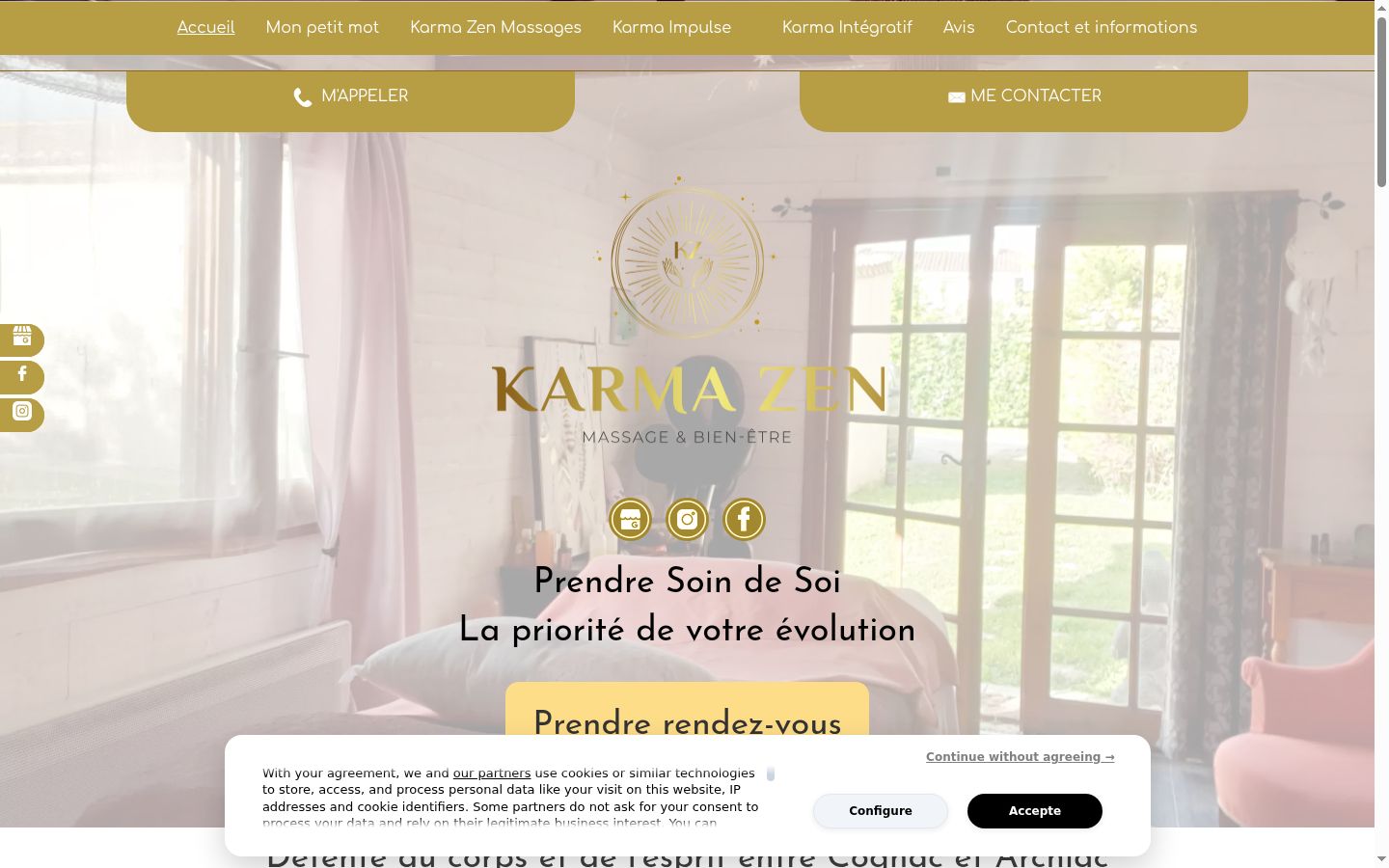 Screenshot tal-banner tal-kunsens muri qabel kwalunkwe interazzjoni