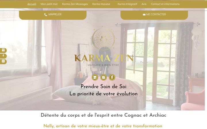 Screenshot of karma-zen.fr
