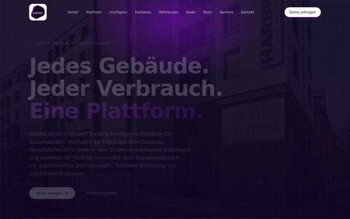 Screenshot of karma.de