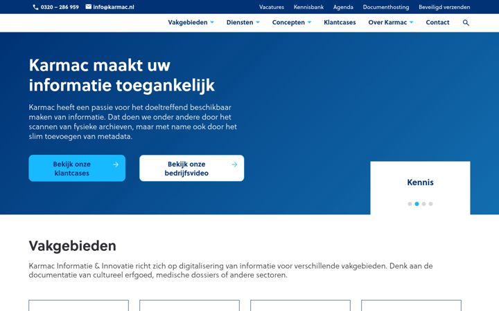 Captura de ecrã de karmac-digitaliseert.nl