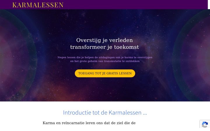 Screenshot of karmalessen.nl