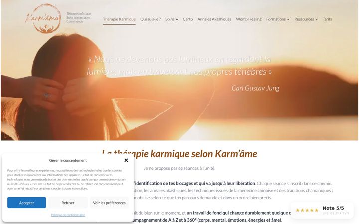 Screenshot of karmame.fr