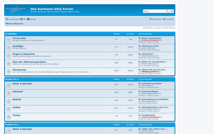 Screenshot of karmann-ghia.net