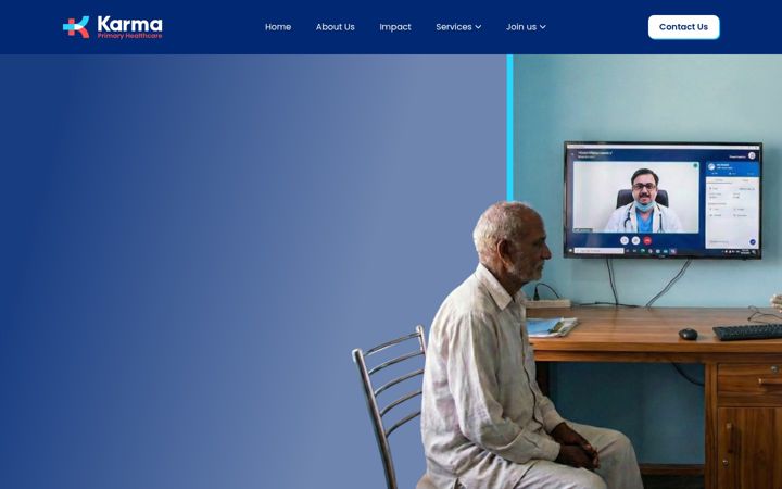Captură de ecran a karmaprimaryhealthcare.in
