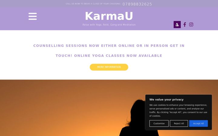 Screenshot of karmau.co.uk