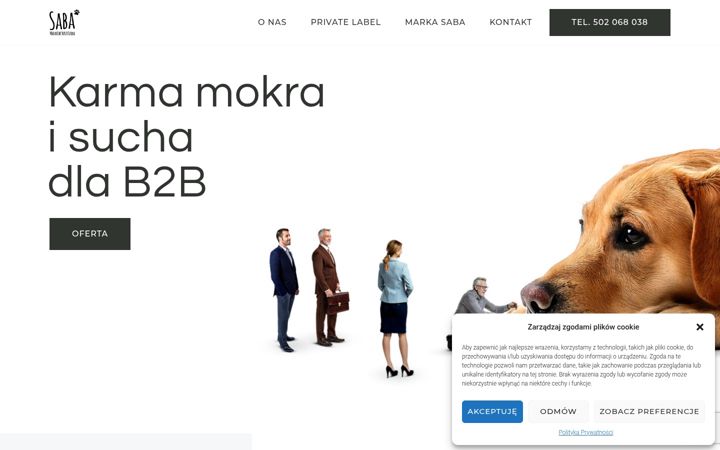 Screenshot of karmysaba.pl