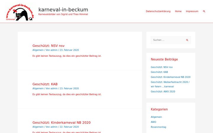 Screenshot of karneval-in-beckum.de