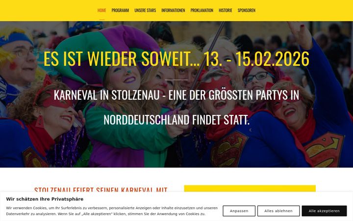 Screenshot of karneval-in-stolzenau.de