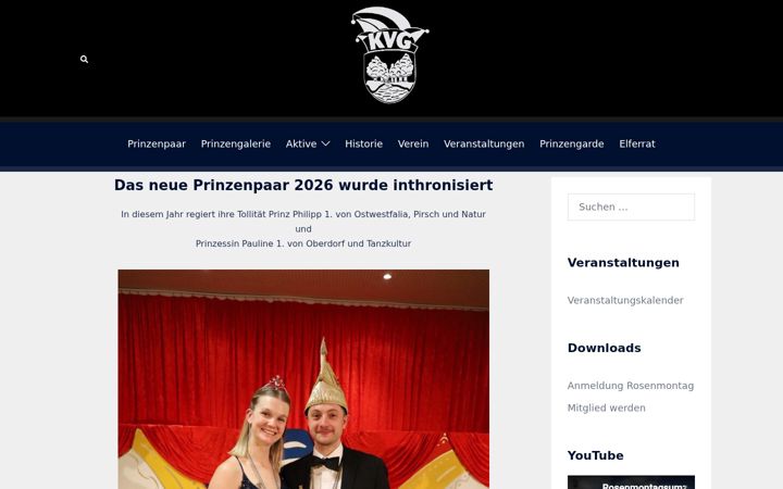 Screenshot of karneval-verein-gruesselbach.de