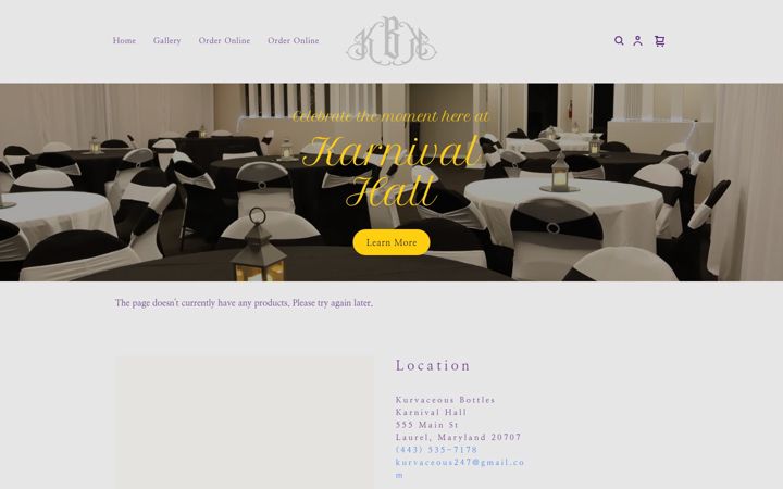 Screenshot of karnivalhall.com