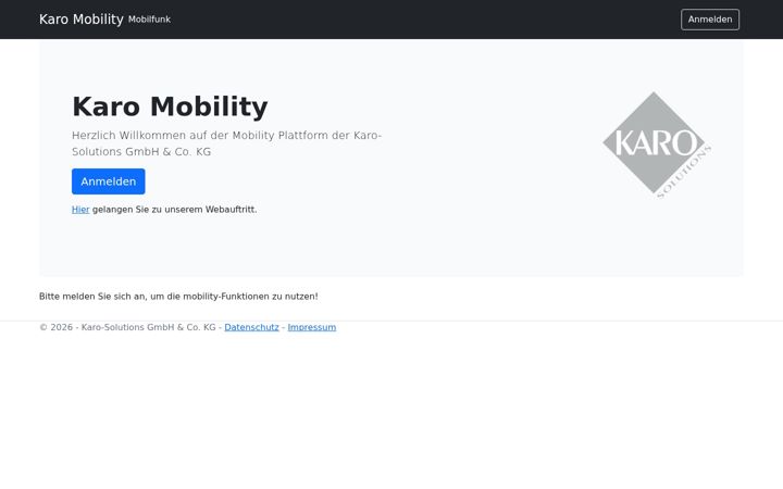 Screenshot of karo-mobility.com
