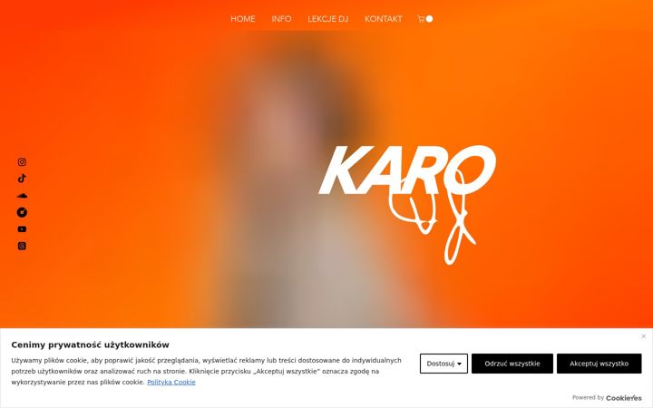 Screenshot of karodj.pl