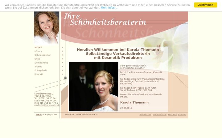 Screenshot of karola-mkc.de