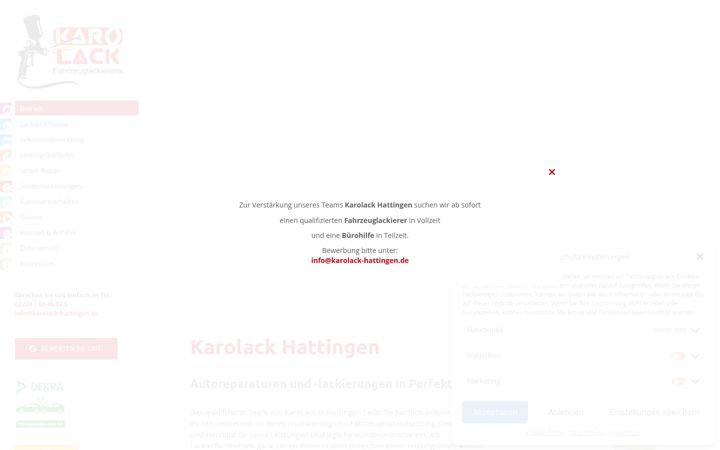 Screenshot of karolack-hattingen.de