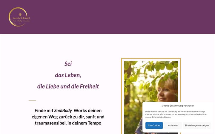 Screenshot of karolaschinkel.de