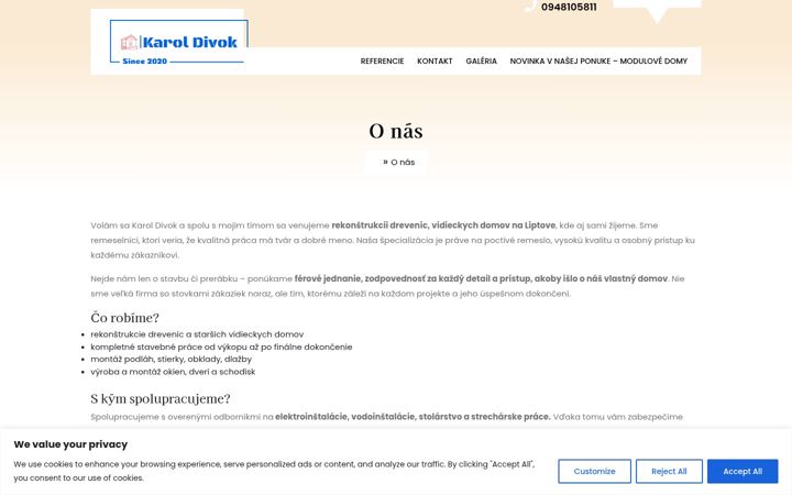 Screenshot of karoldivok.sk