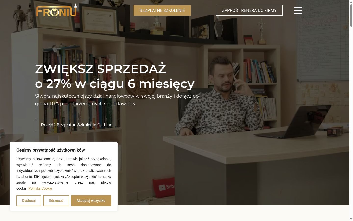 Sutikimo reklamjuostės, rodytos prieš bet kokią sąveiką, ekrano kopija