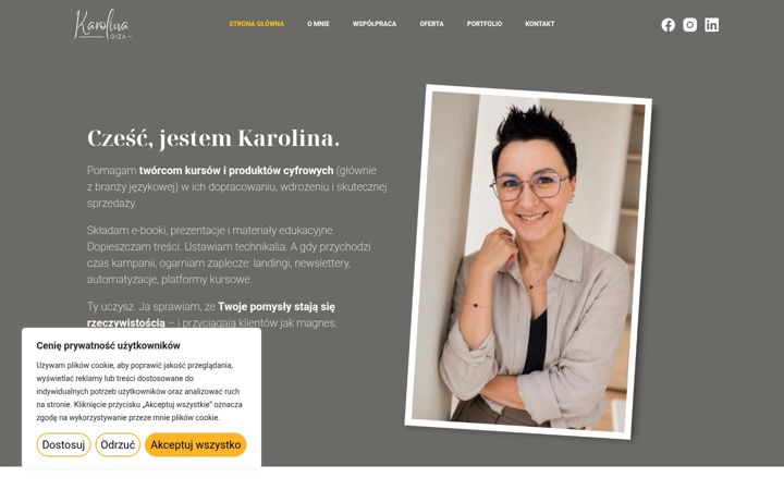 Screenshot of karolinagiza.pl