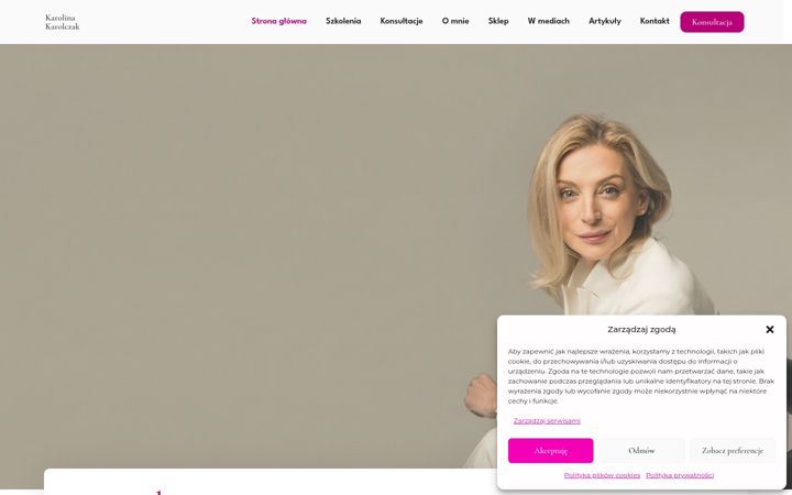 Screenshot of karolinakarolczak.com