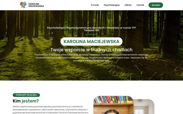 Screenshot of karolinamaciejewska.pl
