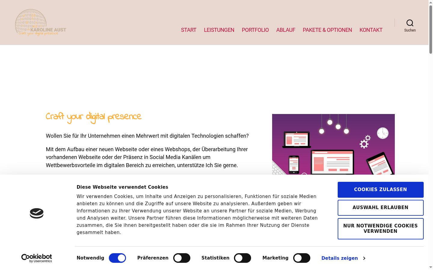 Screenshot tal-banner tal-kunsens muri qabel kwalunkwe interazzjoni