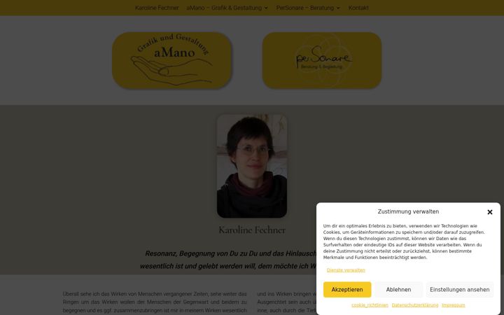 Screenshot of karolinefechner.de