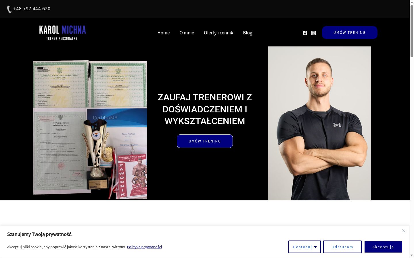 Képernyőkép a bármilyen interakció előtt megjelenő hozzájárulási bannerről