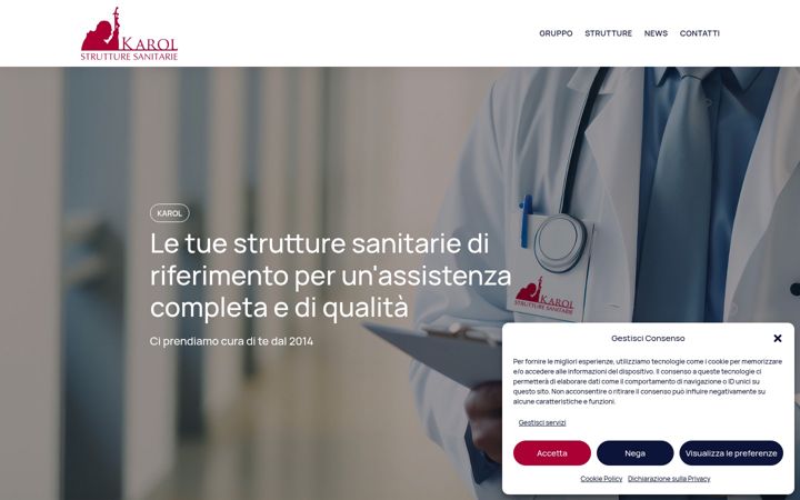 Screenshot of karolstrutturesanitarie.it
