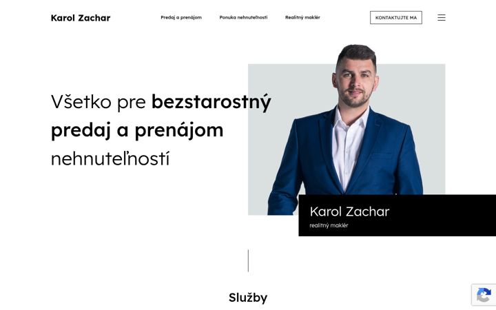 Screenshot of karolzachar.sk