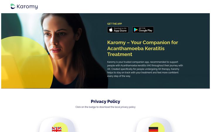 Skärmbild av karomy.it
