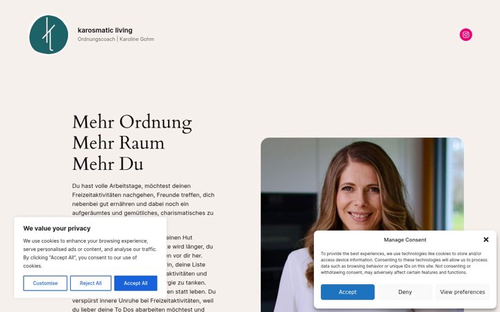 Screenshot of karosmatic-living.org