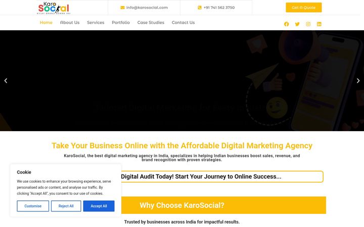 Screenshot of karosocial.com
