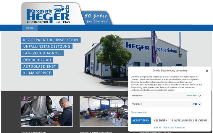 Screenshot of karosserie-heger.de