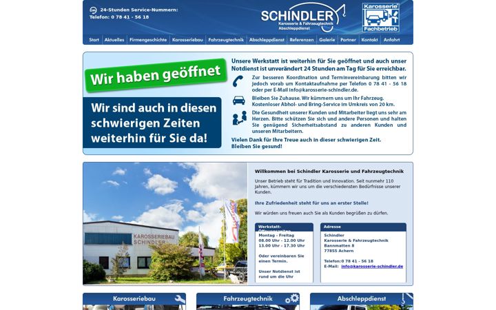 Screenshot of karosserie-schindler.de