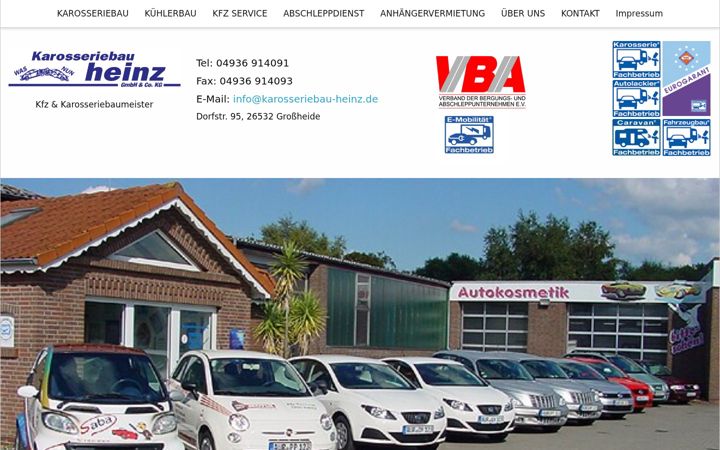 Screenshot of karosseriebau-heinz.de